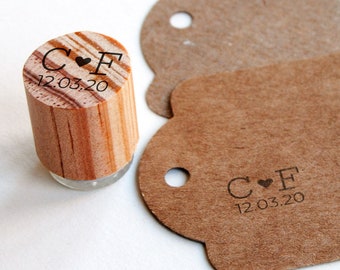 Carimbo de casamento com monograma pequeno, carimbo de monograma, carimbo de monograma pequeno, carimbo de monograma personalizado, carimbo de monograma sob medida, carimbo para lembrancinha de casamento