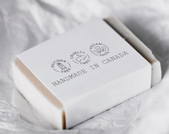 Custom soap packaging stamp, DIY soap wrapper band, Natural soap label stamp for handmade cosmetics, Eco-friendly Cosmetic Packaging