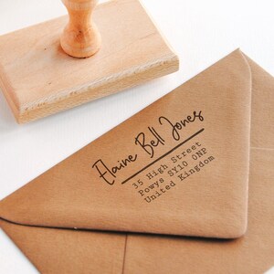 schrijfmachine adresstempel, gepersonaliseerde adresstempel, aangepaste retourstempel, schrijfmachine aangepaste stempel, huwelijkscadeaustempel, rsvp aangepaste stempel