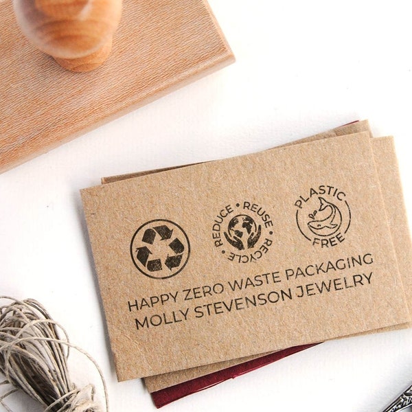 Custom eco packaging stamp with recyclable icons, recyclable icons stamp, custom shipping stamp, custom recyclable box stamp, eco friendly