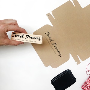 Aangepaste logostempel voor grote dozen en tassen, stempel voor envelop, stempel voor boodschappentassen, grote stempel merk, branding grote stempel, XL-stempel