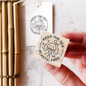 Plasticvrije pakkettenstempel met kwal, milieuvriendelijke stempel voor kleine bedrijven, milieuvriendelijke verpakkingsbenodigdheden