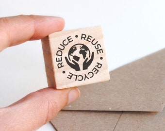 Sello reduce reuse recycled para packaging reciclables y ecológicos, sello reduce reusa recicla para productos y marcas sostenibles