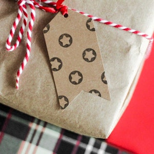 Star stamp for Christmas gift tags DIY, holiday rubber stamps, mini star stamp, star DIY wrapping paper, christmas decoration, holiday stamp