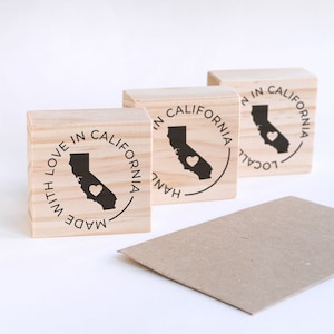 Hergestellt in Kalifornien Stempel, Handgemachter Business Stempel für Verpackungen, Selbst Verkäufer Stempel, DIY made in the USA Etiketten und Anhänger