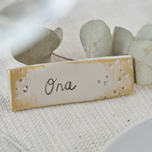 Mini timbro a forma di stelle magiche per la decorazione di sfondo in argilla strutturata, piccoli timbri a forma di stella per saponi fatti a mano, timbri in ceramica acrilica con manico in legno