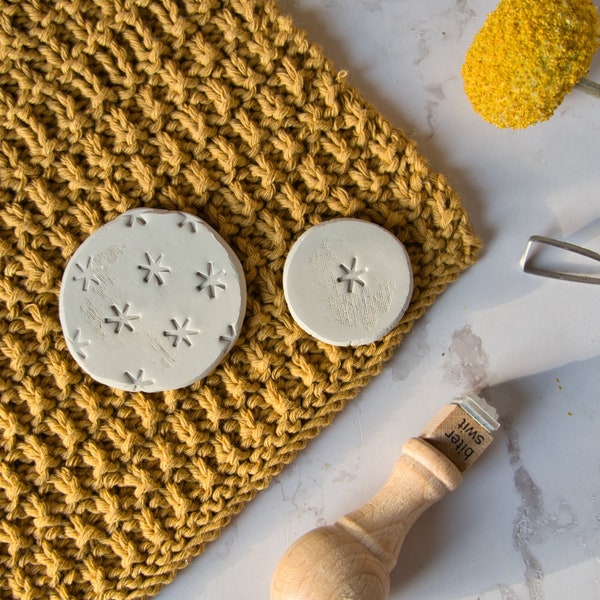 Tampon en argile texture étoile en forme d'étoile pour décorations de motifs de poterie, micro-tampons en pâte polymère, mini-tampons pour céramique et savons