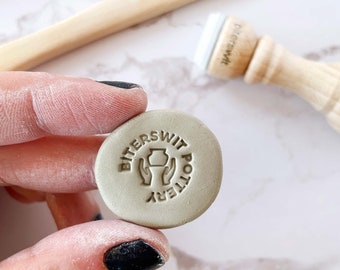 Custom Clay Stamp With Name and Heart Drawing, Stamp for Fresh Clay for  Ceramic Makers, Premade Pottery Logo Stamp for Clay, Clay Maker Gift 