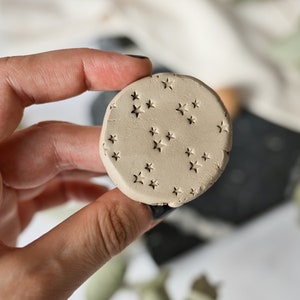 Timbro in argilla con texture a stelle per decorazioni in ceramica, timbro con stampa di cielo stellato per argilla polimerica e sapone, timbro in argilla con texture celeste, fai da te