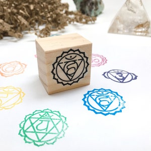 Throat Chakra stamp for energetic journal work, Vishuddha rubber stamp, chakra clay stamp, chakra soap stamp, chakra product packaging