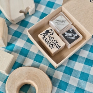 Tukan Stempel für Kinder, Schulkleidung und Bücher, personalisierter Tierstempel für Kinder, Wildtiergummistempel, skandinavischer Vogel
