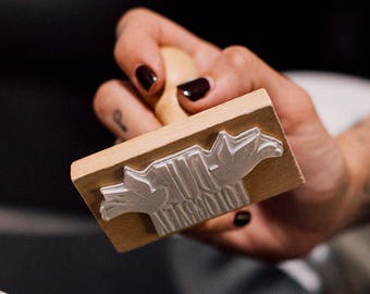 Custom logo stamp for business cards and tags, branding stamp for packages, personalized logo stamp for brands for custom packaging