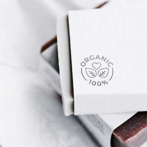 Tampon en caoutchouc biologique pour étiquettes et étiquettes de produits écologiques, fournitures d'emballage de savon fait main bricolage, étiquettes d'aliments biologiques pour emballage de marché de producteurs