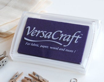 VersaCraft peony purple, mini violet stamp pad, purple ink pad, versacraft ink pad, craft supply, scrapbook ink, bottle ink pad refill