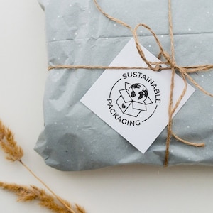 Nachhaltige Verpackung Stempel für Kleinunternehmen, Recycle Stempel für Verpackungen, Versandmaterial, Stempel für Kisten, Eco Verpackungen Stempel