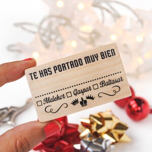Francobollo di Natale spagnolo non aperto fino a Natale, Te has portado muy bien, Tre saggi, Dal francobollo orientale, Confezione natalizia fai da te