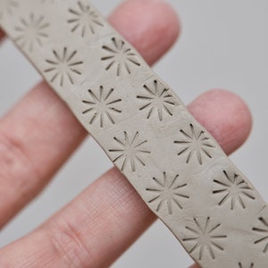 Timbro con texture in ceramica celeste per decorazioni in ceramica, timbro sole boho per argilla polimerica e sapone, stella taglia argilla boho
