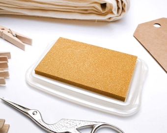 gold ink pad, mini metallic ink pad, archival Brilliance gold stamp pad, gold metallic ink pad, Tsukineko gold ink, galaxy gold pigment pad