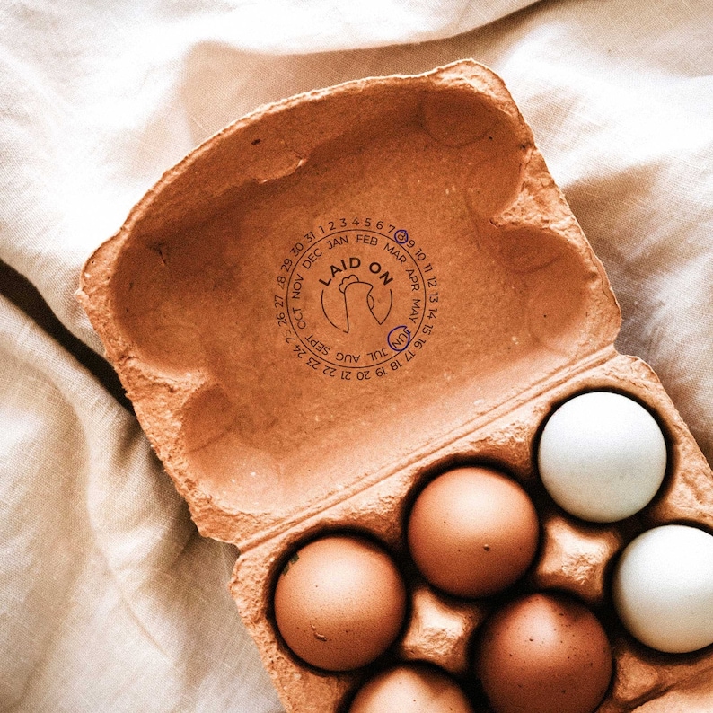 Egg laid date stamp for egg cartons eggs carton stamp with Etsy