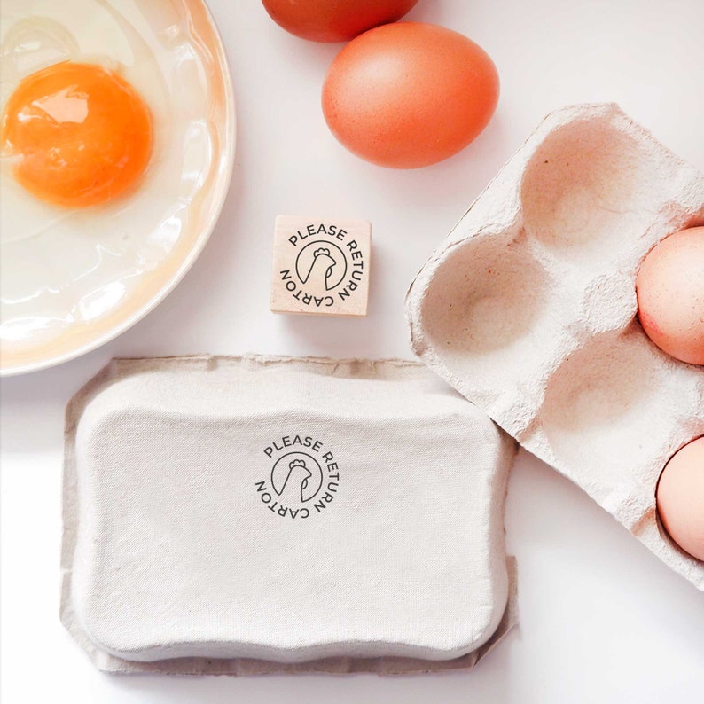 Personalized egg date stamp for egg cartons, chicken egg package date stamp, custom duck egg laid on stamp image 10