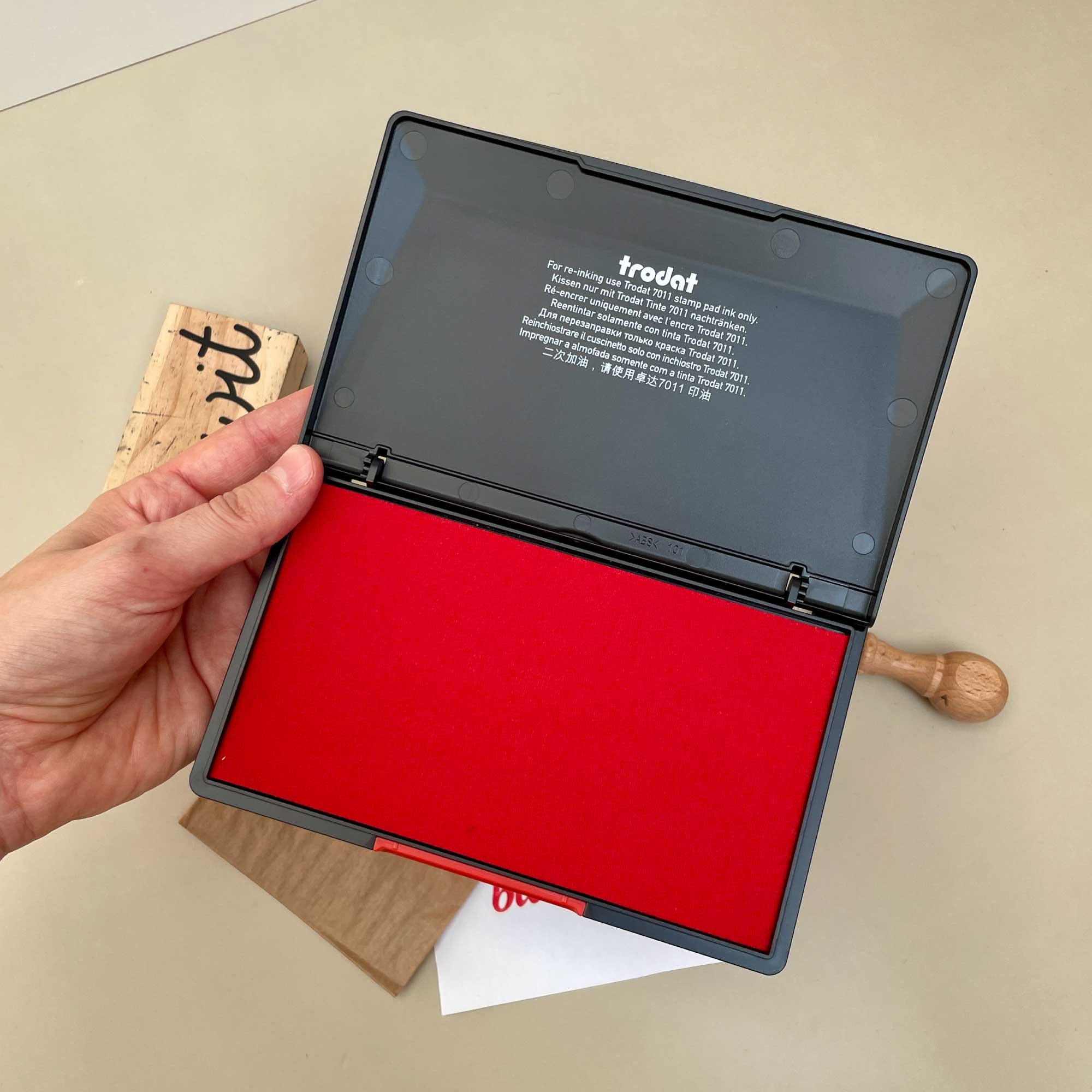 Tampon Encreur Texte/adresse Personnalisable – Pour Papier Et Textile, Lavable 90°C, Couleur Rose Bonbon - 7