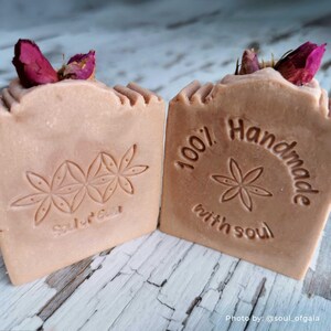 Custom soap logo stamp, custom soap stamp, custom soap bar stamp, handmade soap supplies, soap stamping logo, artwork soap stamp, DIY soap image 10