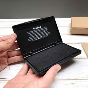 Extra large black ink pad for paper, extra large stamp pad for large stamps, big black ink pad for big stamps image 4