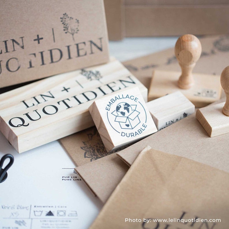 Large Custom Logo Stamp With Free Small Logo Stamp Custom - Etsy