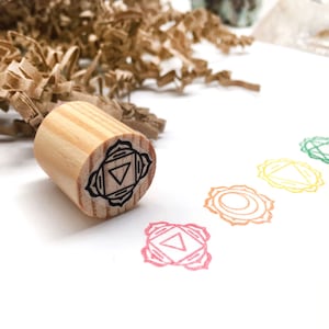 Simbolo del chakra della radice, loto semplice, timbro chakra per argilla e sapone, cancelleria reiki e chakra per diari di meditazione