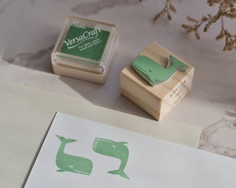 Celadon green pale ink pad, Versacraft green stamp pad for fabric and uncoated paper, rubber stamps pastel color stamp pads