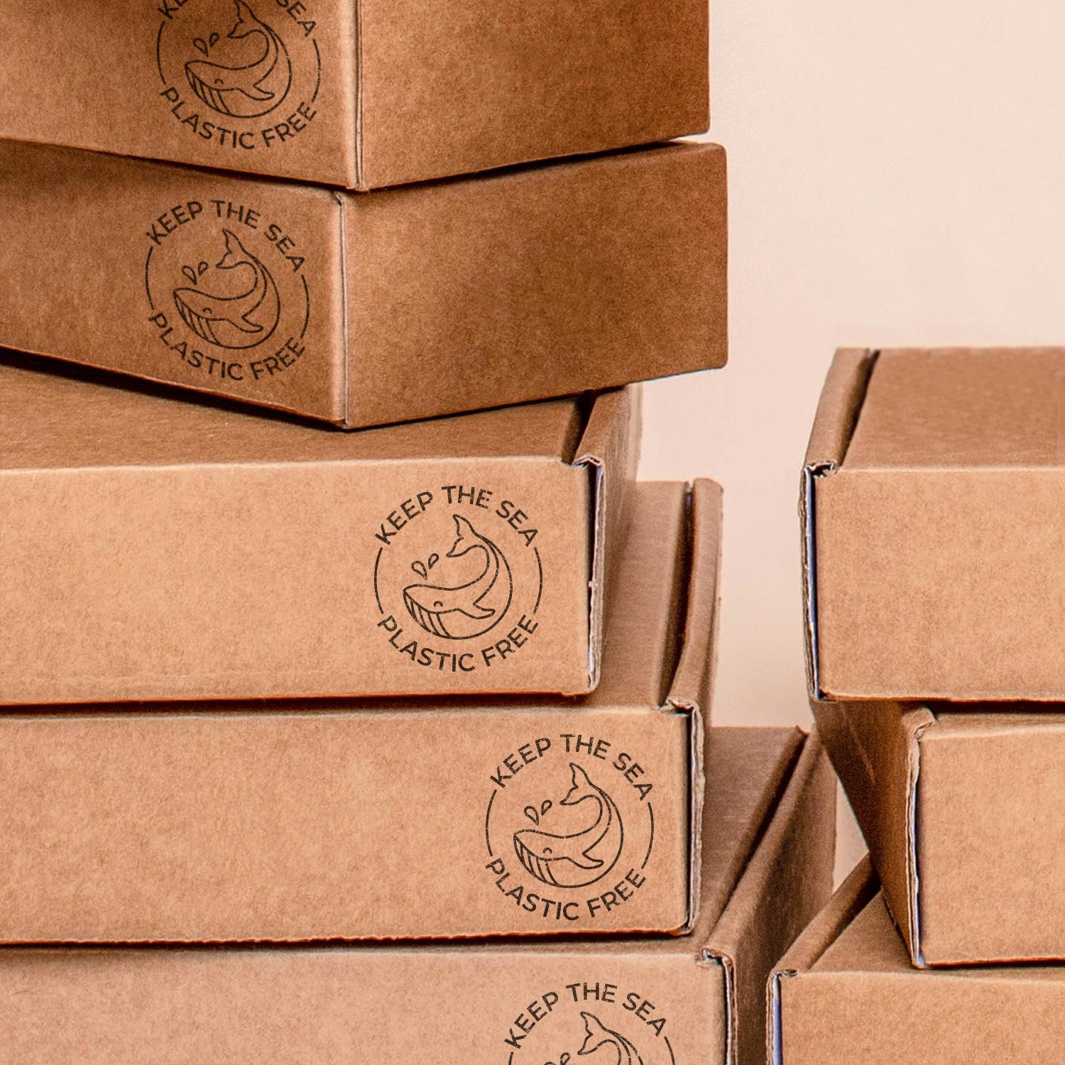 Plastic Free Package Stamp for Sustainable Product Bags Etsy