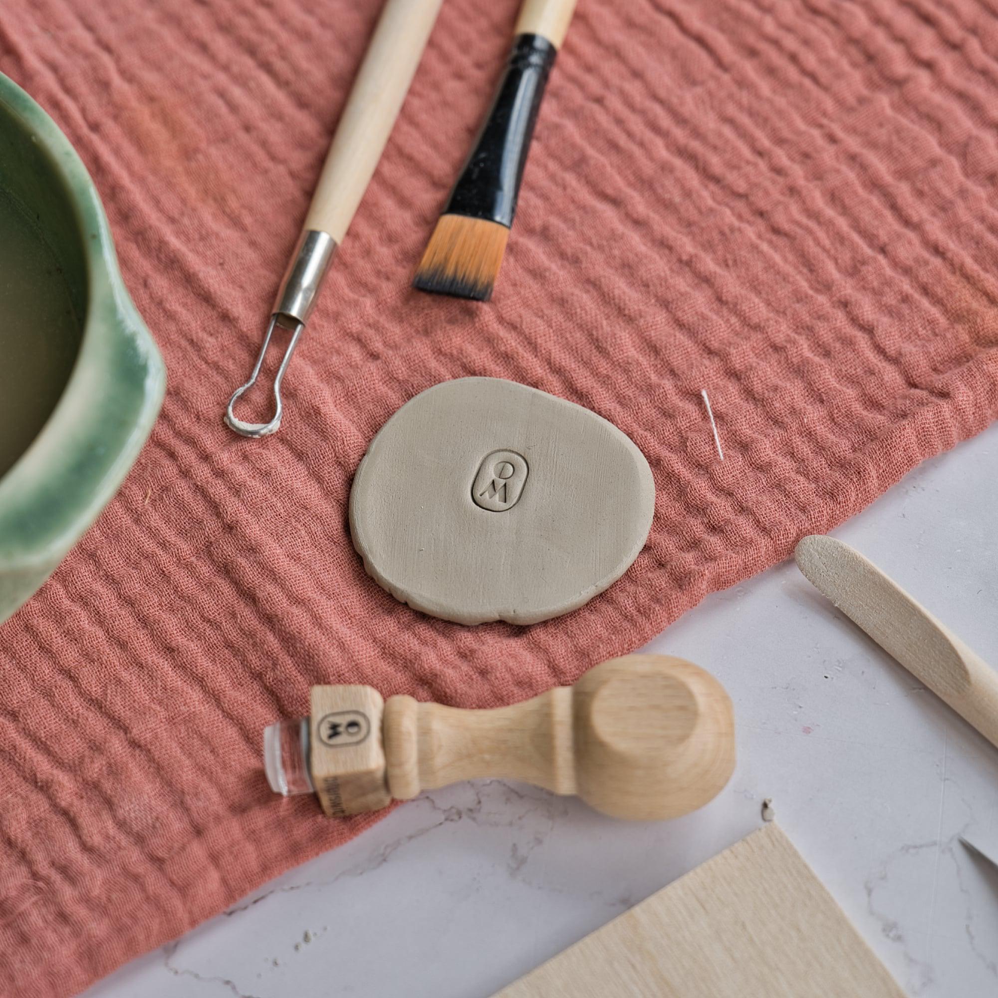 Custom Monogram Pottery Stamp Art Deco Style, Personalized Logo for ...