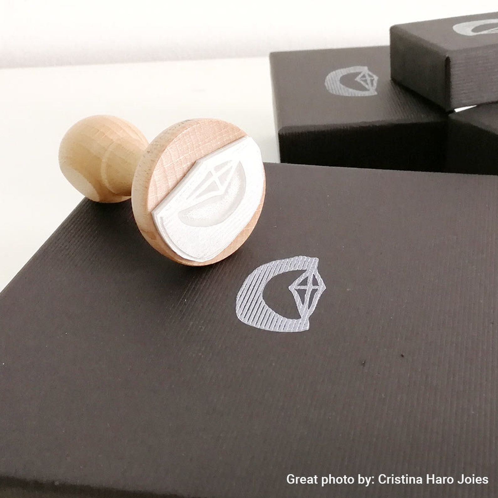 Small Custom Logo Stamp for Brand Logo Stickers and Packages - Etsy