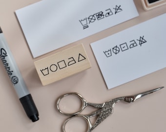 Stempel mit Basic Kleidung Pflege Symbolen von Hand personalisierbar, kleiner Stempel für Kleidungsstück Hang Tags, Kleidungsstück Pflege Symbole von Hand personalisierbar