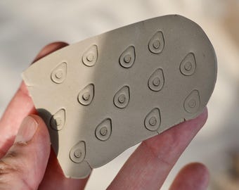 Avocado clay stamp, Fruit & Veggie ceramic maker tool for breakfast sets, plates, charms, or DIY clay