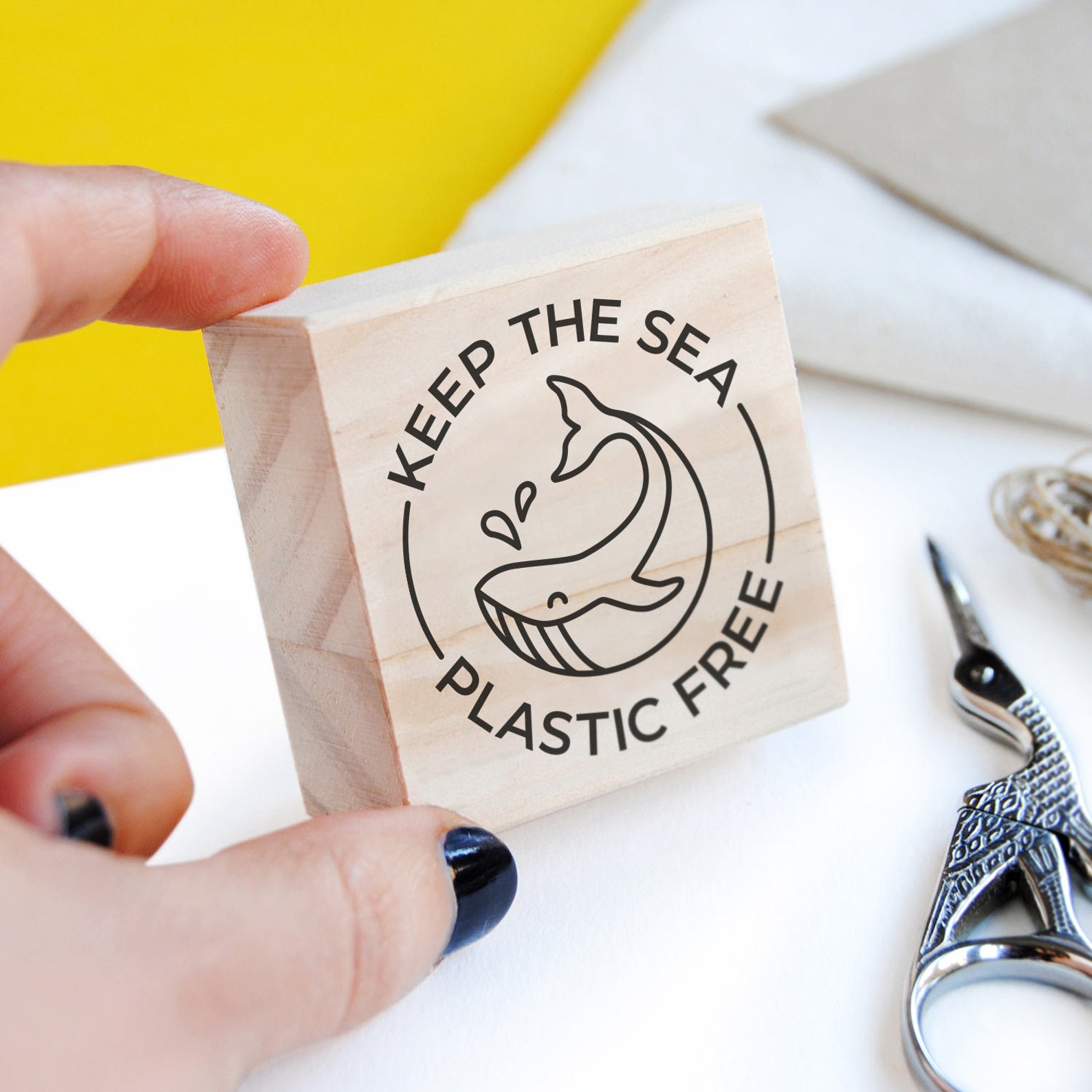Plastic free package stamp for sustainable product bags Etsy