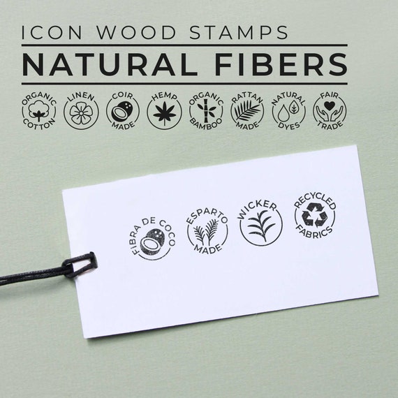 Stamp for Garment Tags With Fiber Content and Care 