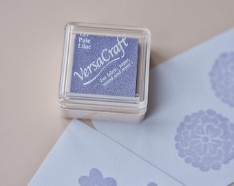VersaCraft Pale lilac stamp pad for paper and fabric, Soft purple mini ink pad or re-inker bottle to choose