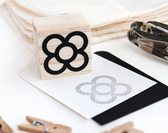 Barcelona mosaic tile flower stamp for bullet journal background and decoration, simple flower stamp, Minimalistic floral pattern stamp