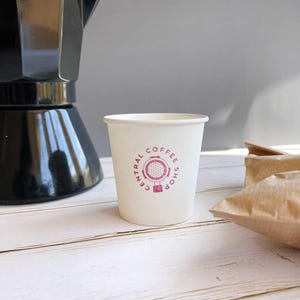 Logo stamp for custom paper cups, coffee shop stamp, coffee sleeve logo stamp, custom take away package stamp, take away cardboard package image 12