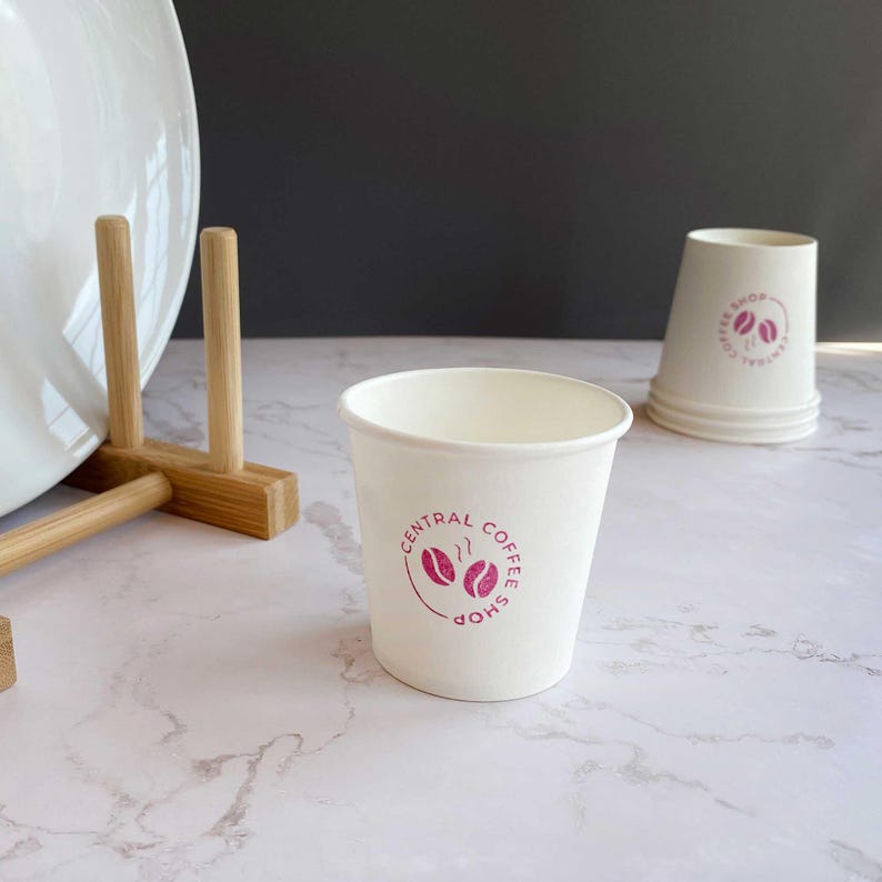 Logo stamp for custom paper cups, coffee shop stamp, coffee sleeve logo stamp, custom take away package stamp, take away cardboard package image 16