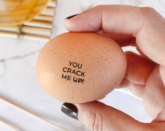 You crack me up mini egg stamp, funny fresh eggs stamps for farmers, original homestead egg stamps, funny stamps for eggs