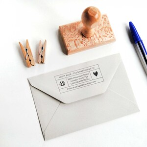 custom business return address stamp for small shops envelopes with icons to choose from image 4