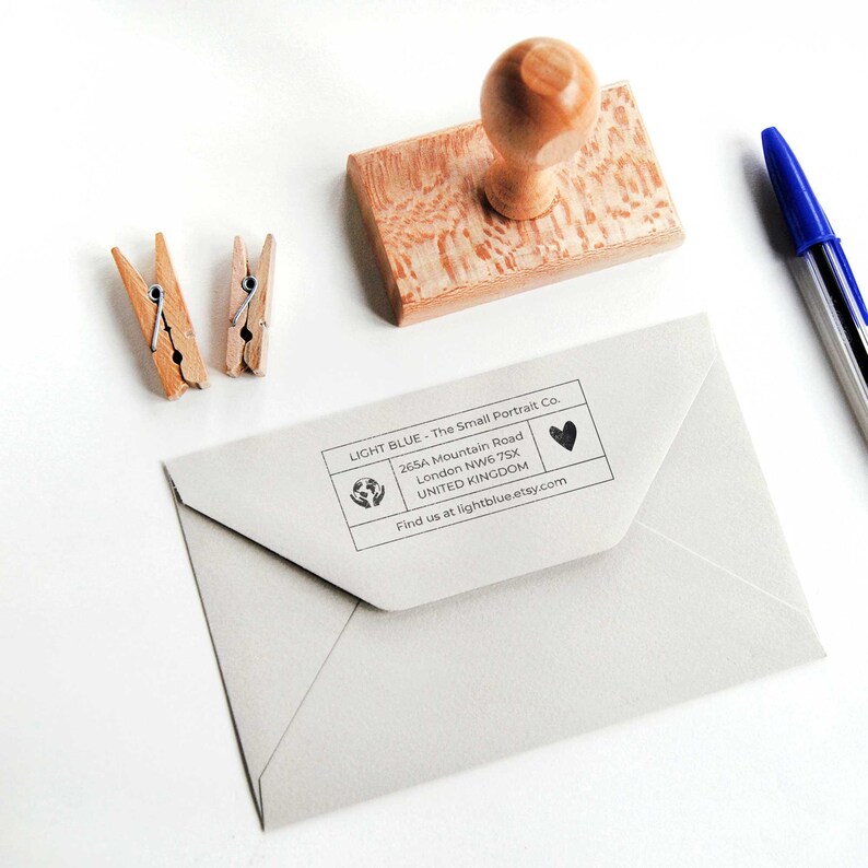 Custom Business Return Address Stamp for Small Shops Envelopes Etsy