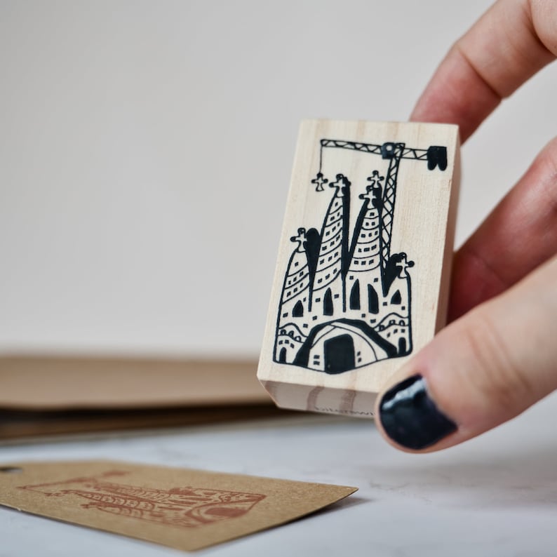 barcelona travel journal rubber stamps by biterswit with sira lobo