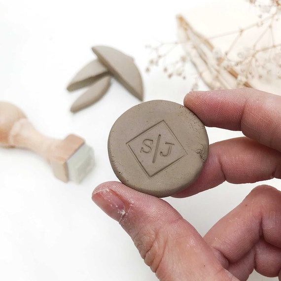 Diamond Monogram Stamp for Clay Signature, Square Custom Premade Letter  Stamp for Pottery, Pottery Maker Gift, Fresh Clay Custom Stamp 