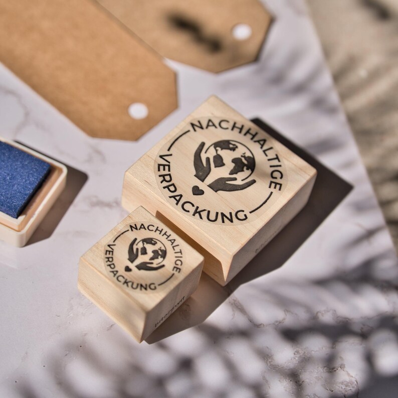 Eco-conscious packaging supplies for small businesses, stamp your bags, tissue paper, and shipping materials with a sustainability message.