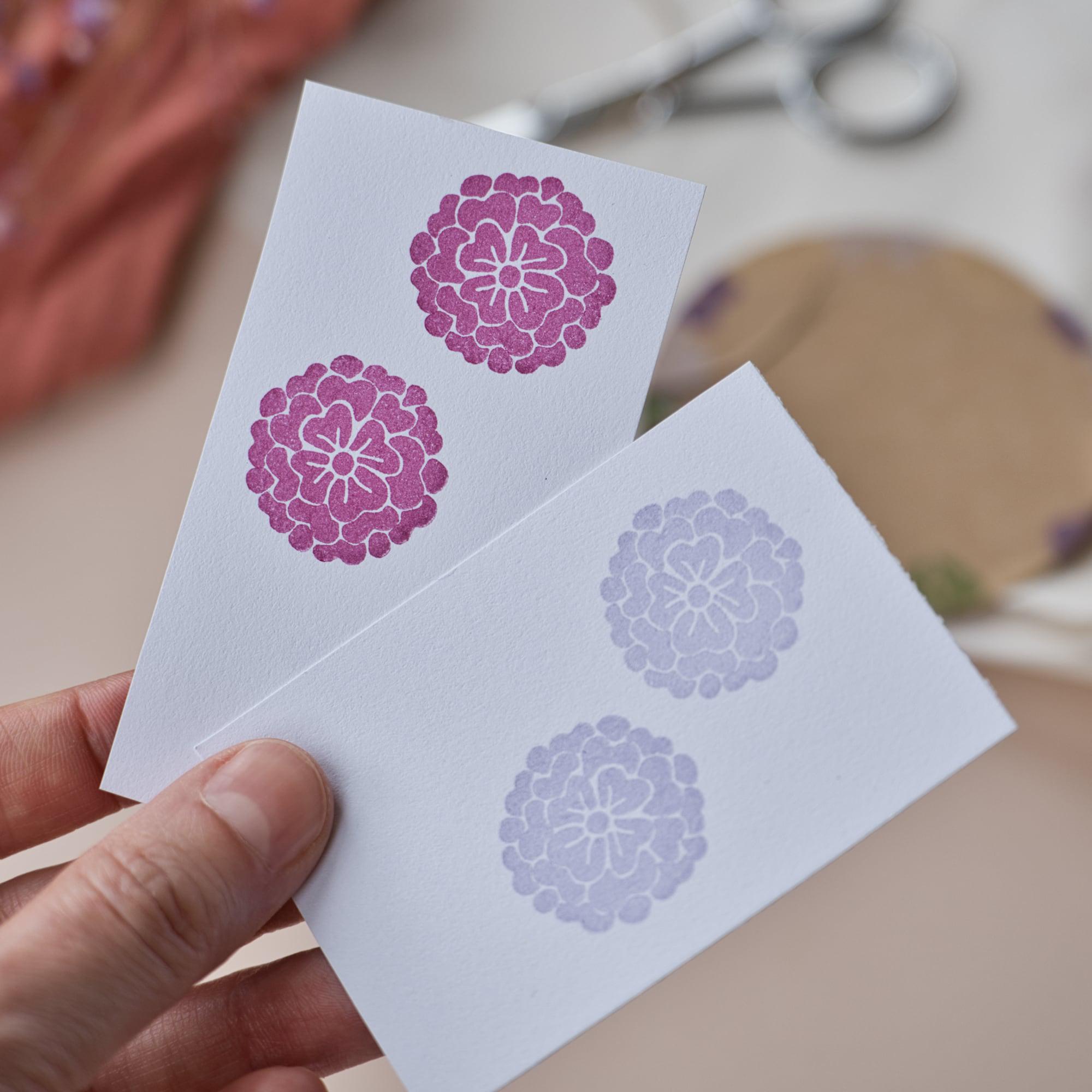 Peony Flower Rubber Stamp, Hand Drawn Floral Stamp for Card Making and ...