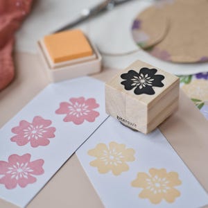 Tampon en caoutchouc fleurs de cerisier Sakura pour la fabrication de cartes, papeterie de mariage floral bricolage, tampon botanique pour journal de printemps et création de scrapbooking