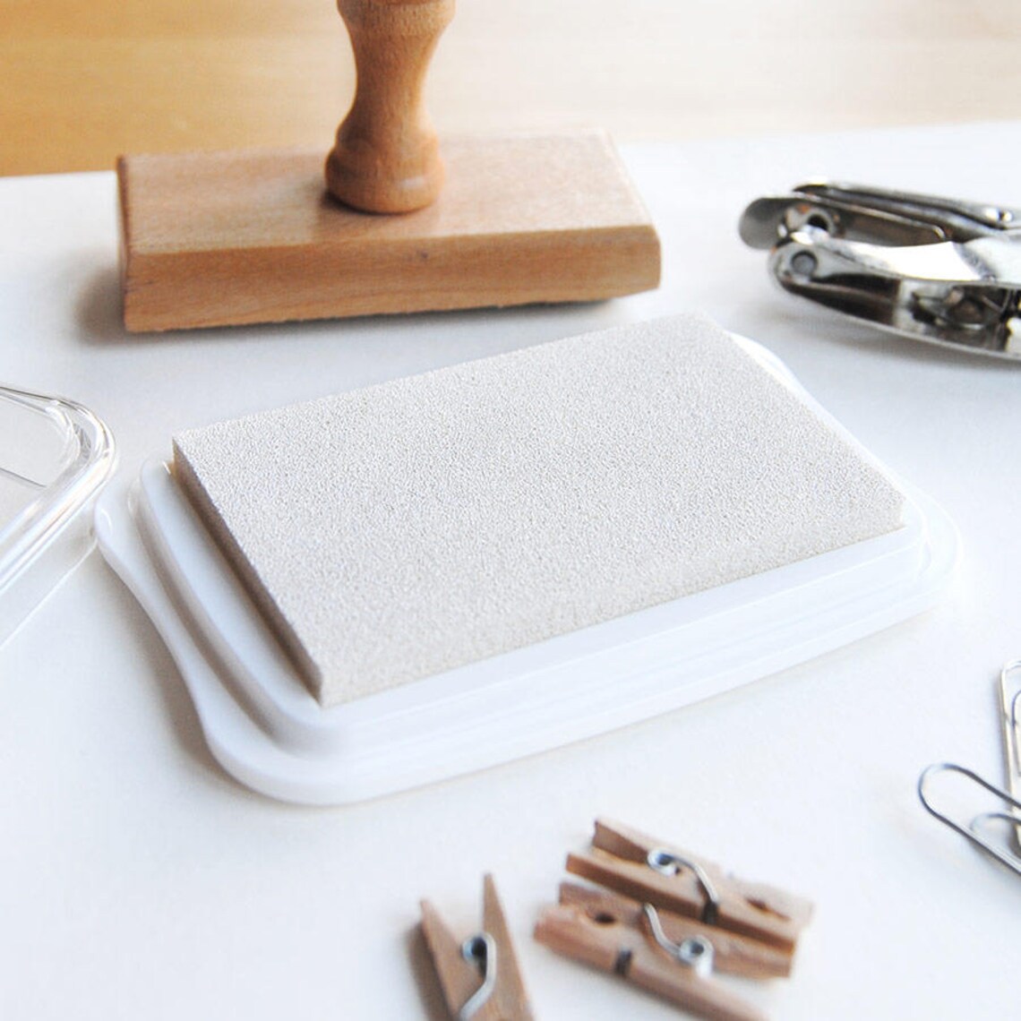 White stamp pad White ink kraft paper Memento Luxe Ink Pad Etsy